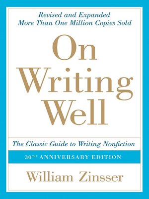 cover image of On Writing Well, 30th Anniversary Edition